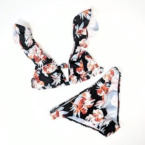 NEW! Cute Floral Two-Piece Bikini